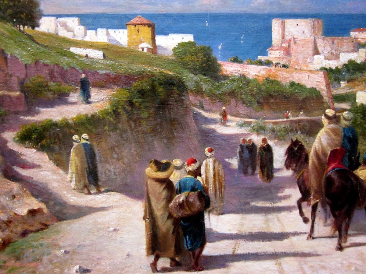 Honoré Boze (1830-1909) Arrival In The Medina-photo-1