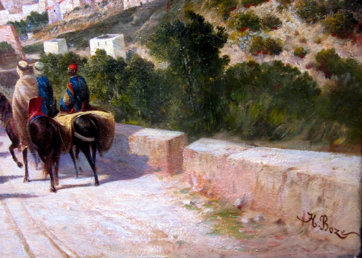 Honoré Boze (1830-1909) Arrival In The Medina-photo-2