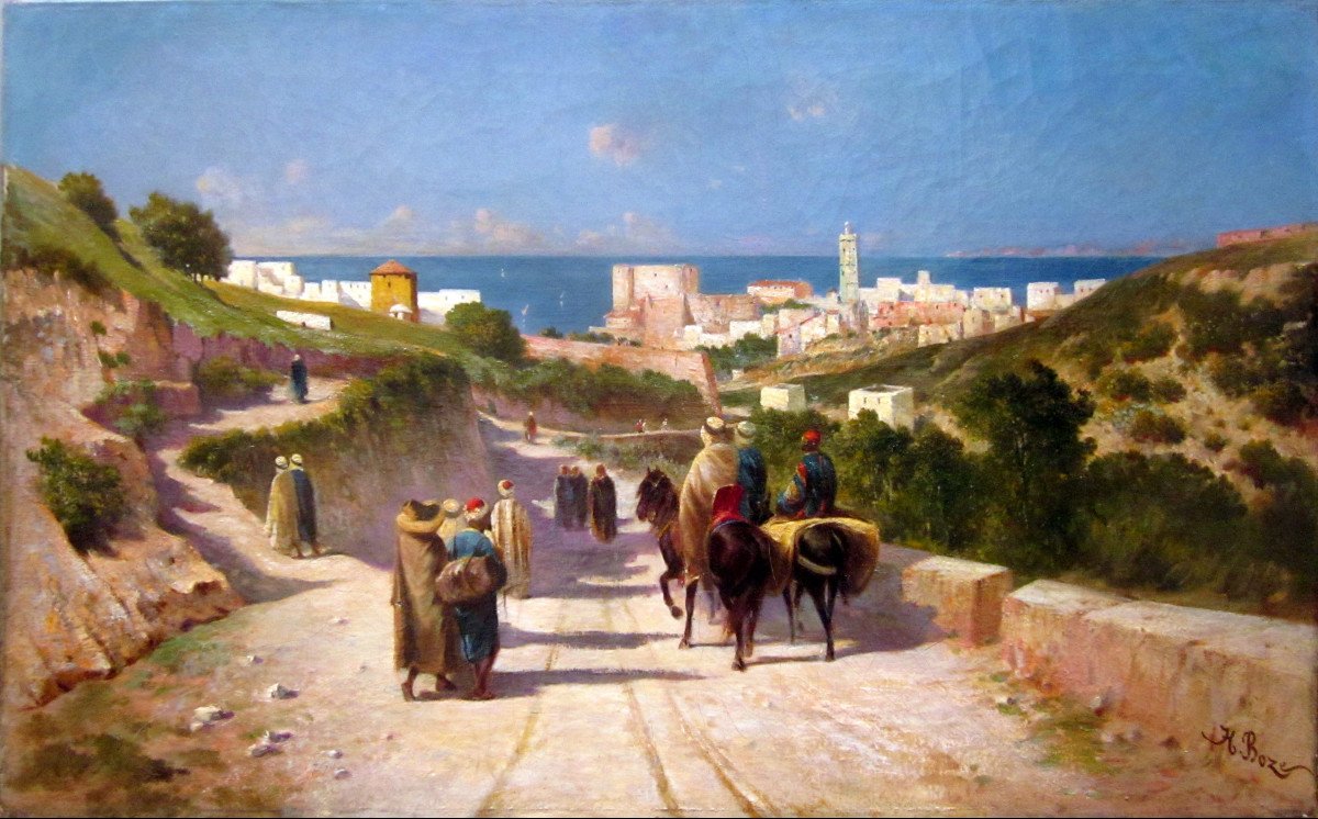 Honoré Boze (1830-1909) l'Arrivée Dans La Médina