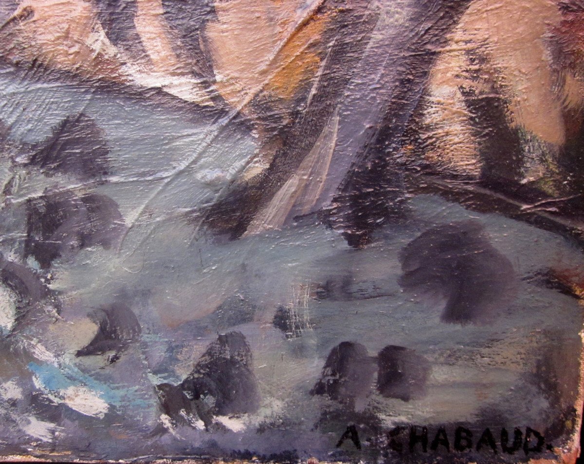 Auguste Chabaud (1882-1955) La Cueillette Des Olives Aux Environs Des Baux De Provence-photo-1