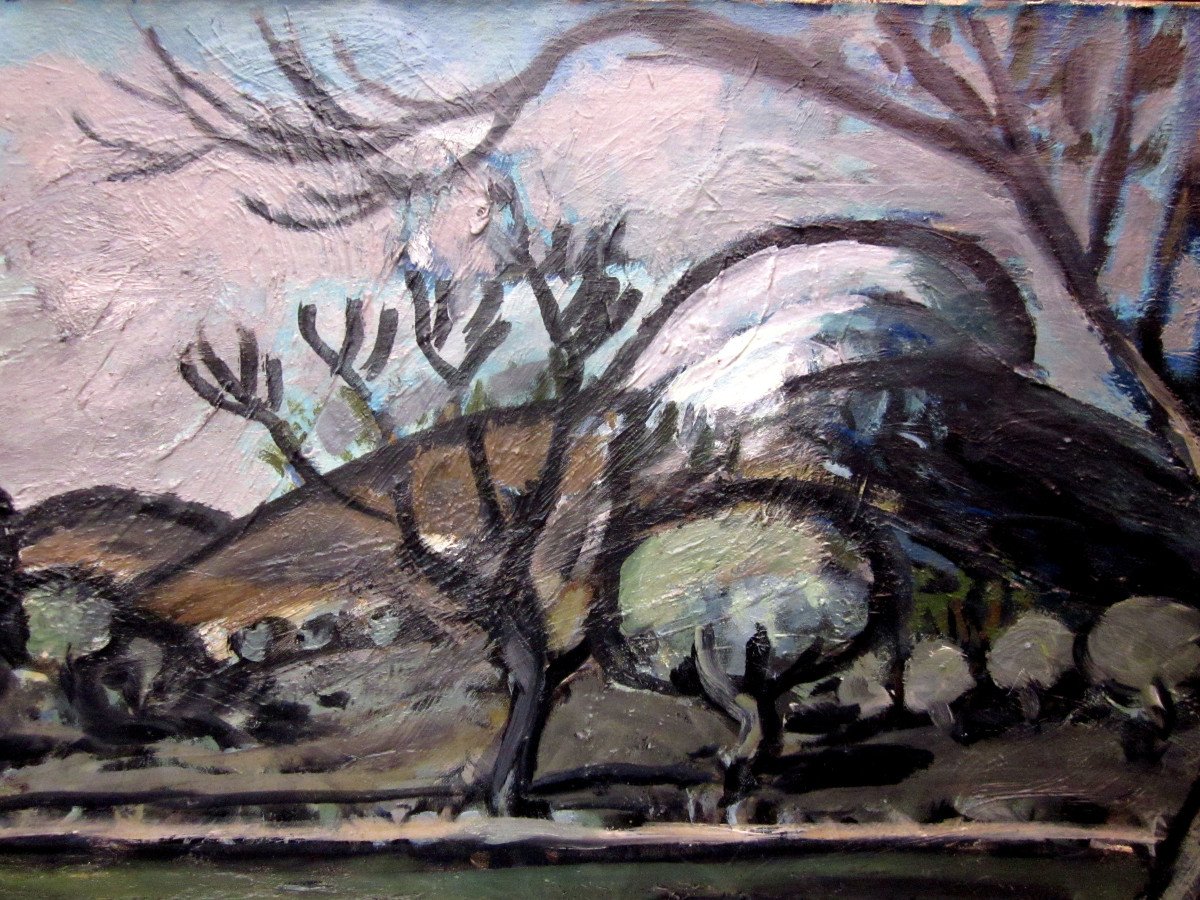 Auguste Chabaud (1882-1955) La Cueillette Des Olives Aux Environs Des Baux De Provence-photo-4