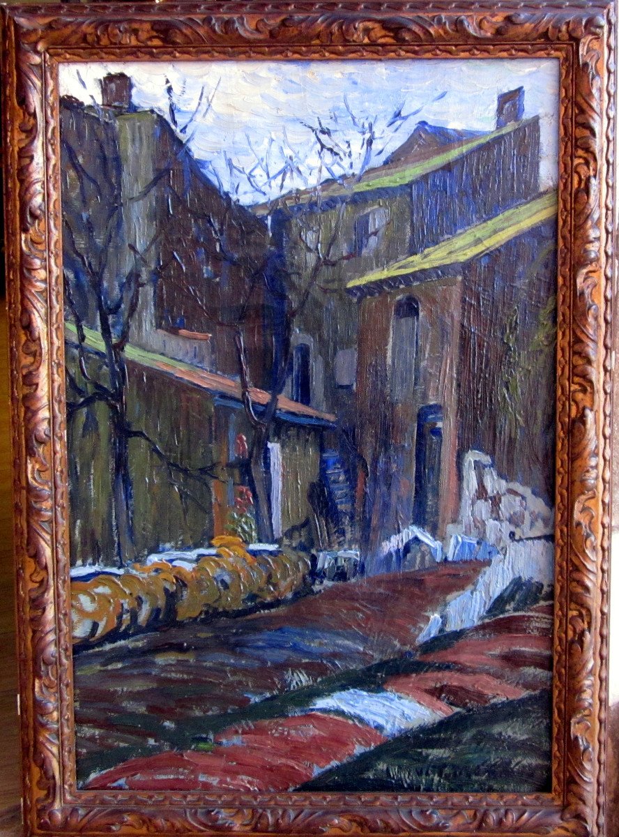 Louis Mathieu Verdilhan (1875-1928) Rue De Village-photo-2