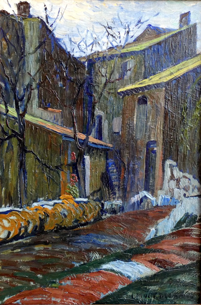 Louis Mathieu Verdilhan (1875-1928) Rue De Village-photo-6