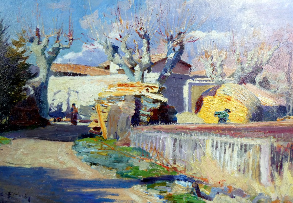 Claude Firmin (1864-1944) The Old Provencal Farm-photo-2