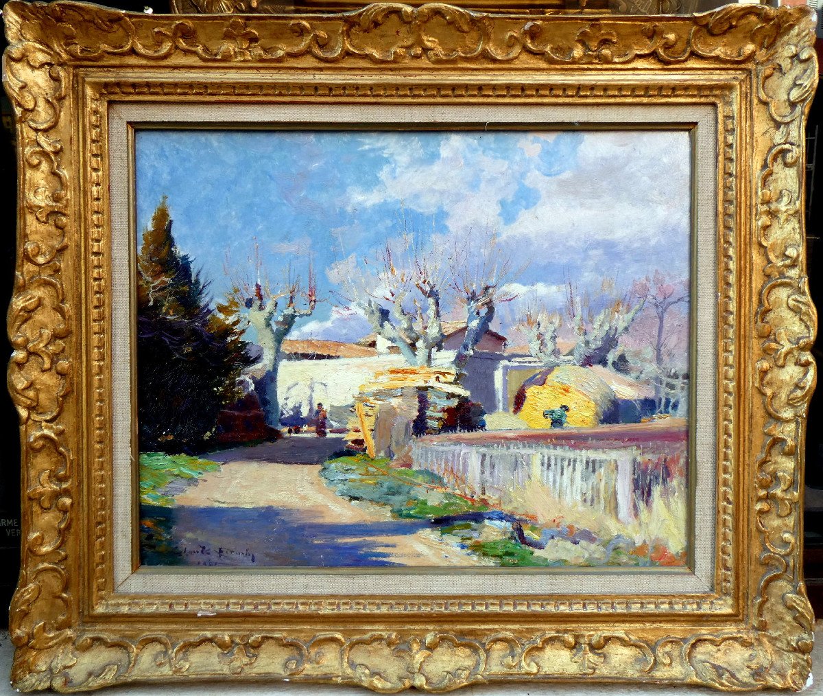 Claude Firmin (1864-1944) The Old Provencal Farm-photo-5
