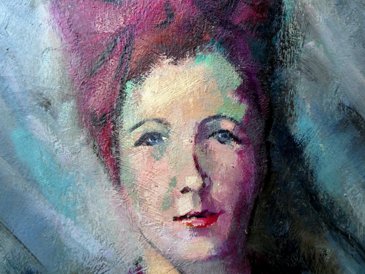 Georges Carrey (1902-1953) Jeune Femme Au Chapeau Turban-photo-1