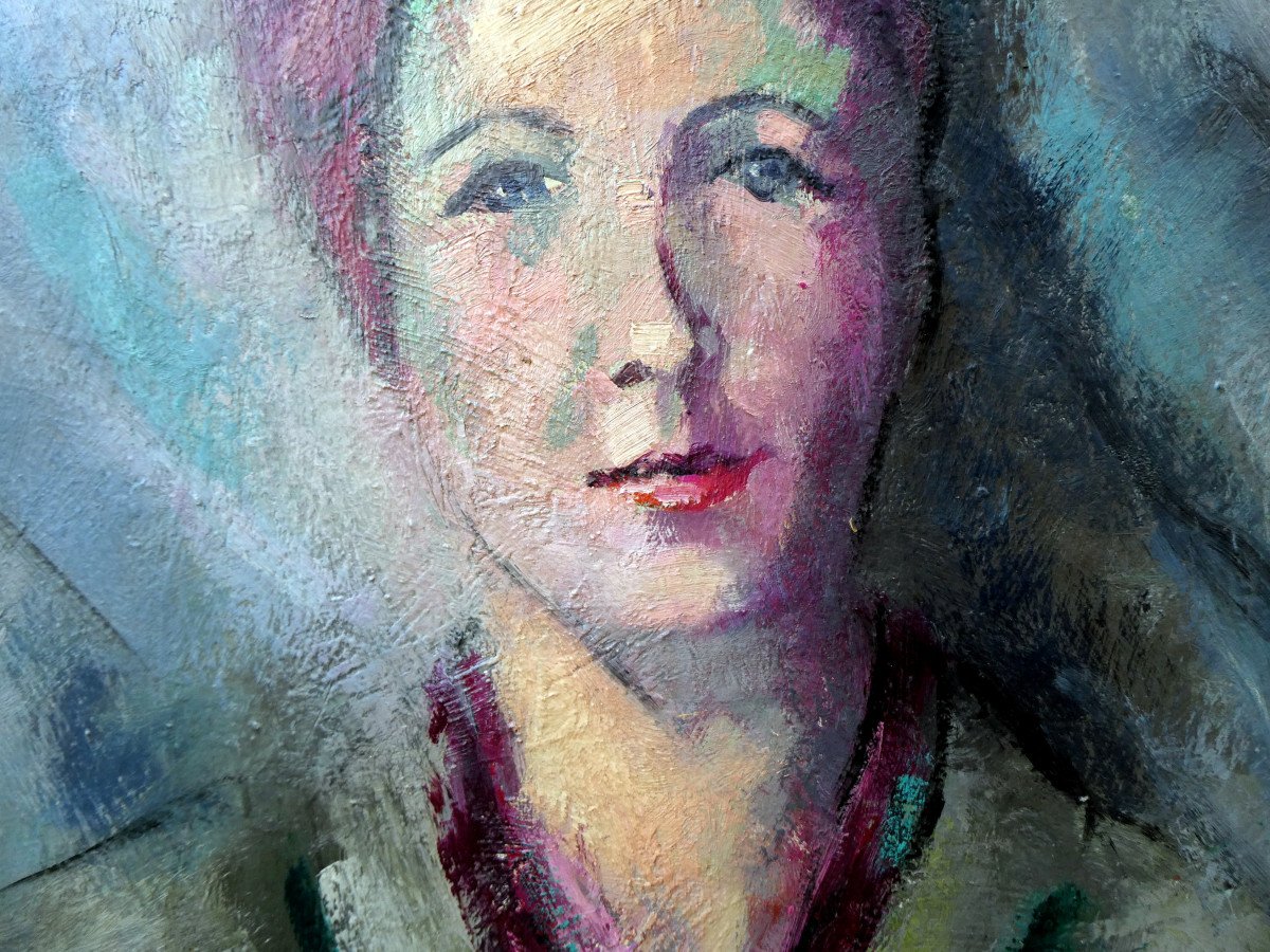 Georges Carrey (1902-1953) Jeune Femme Au Chapeau Turban-photo-4