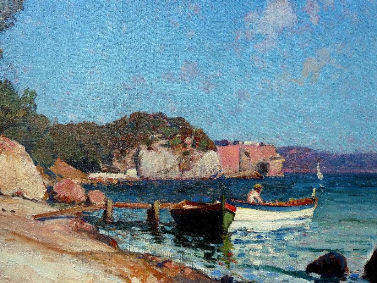 Laurent Mattio (1892-1965) Au Bord De Mer à Toulon En 1918-photo-1