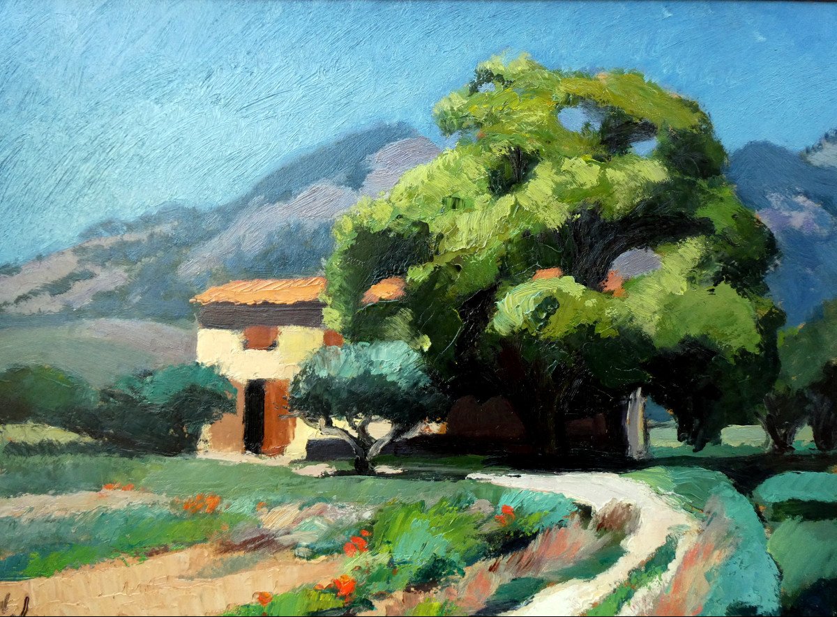 Josué Gaboriaud (1883-1955) Mas En Provence-photo-2