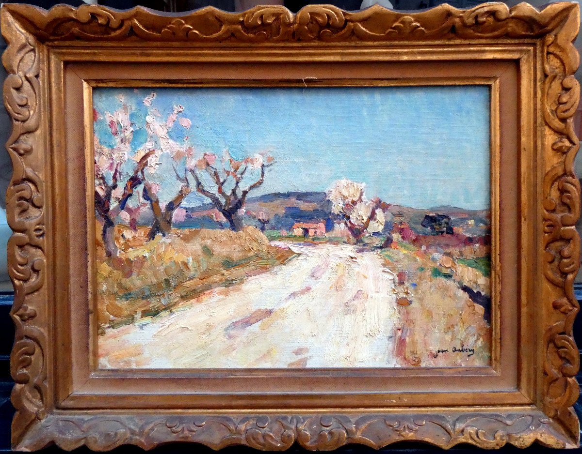 Jean Aubery (1880-1952) Almond Trees In Flowers In Haute Provence-photo-6