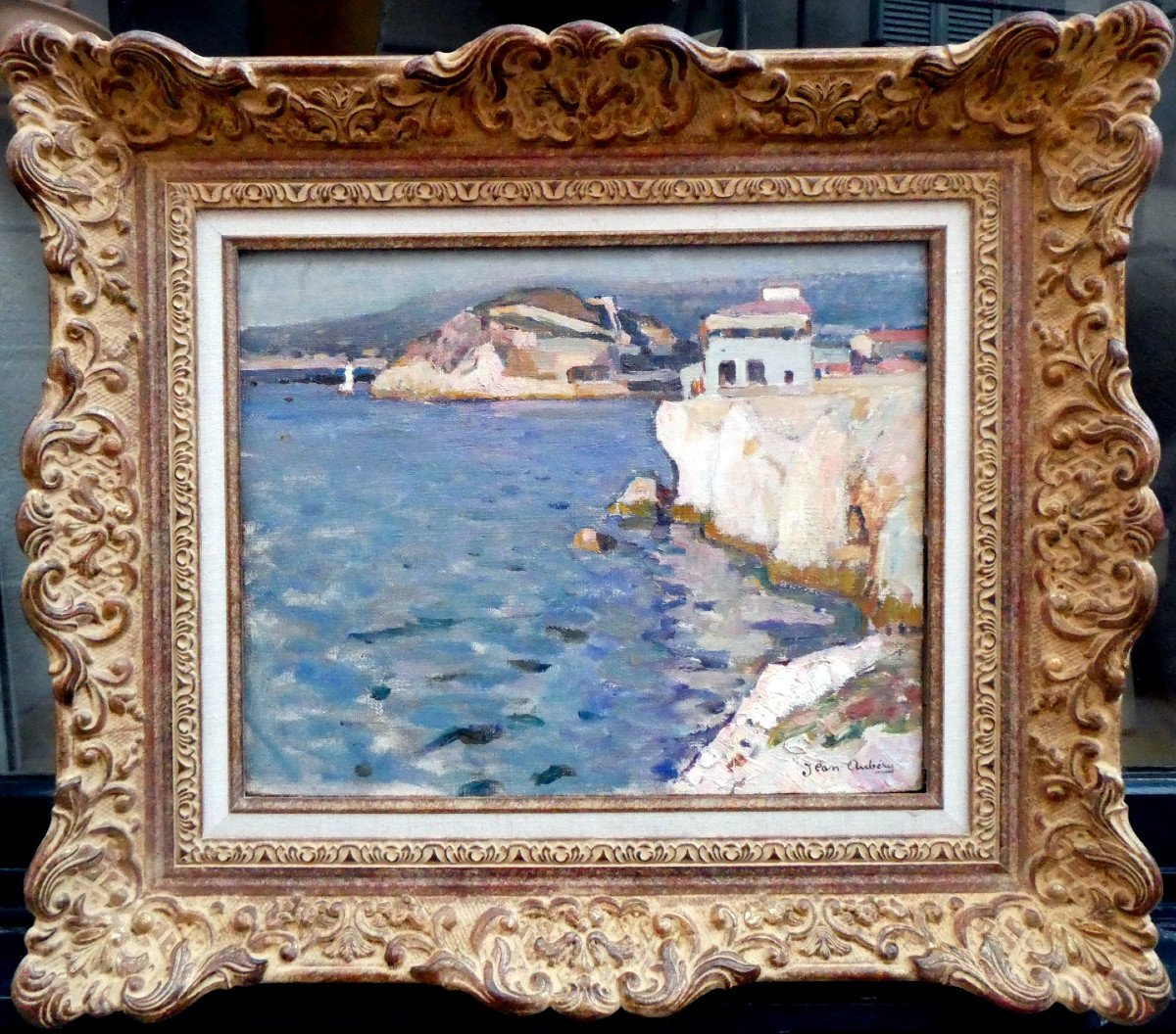 Jean Aubery (1880-1952)  Marseille, La Corniche Et l'Hotel Peron -photo-2