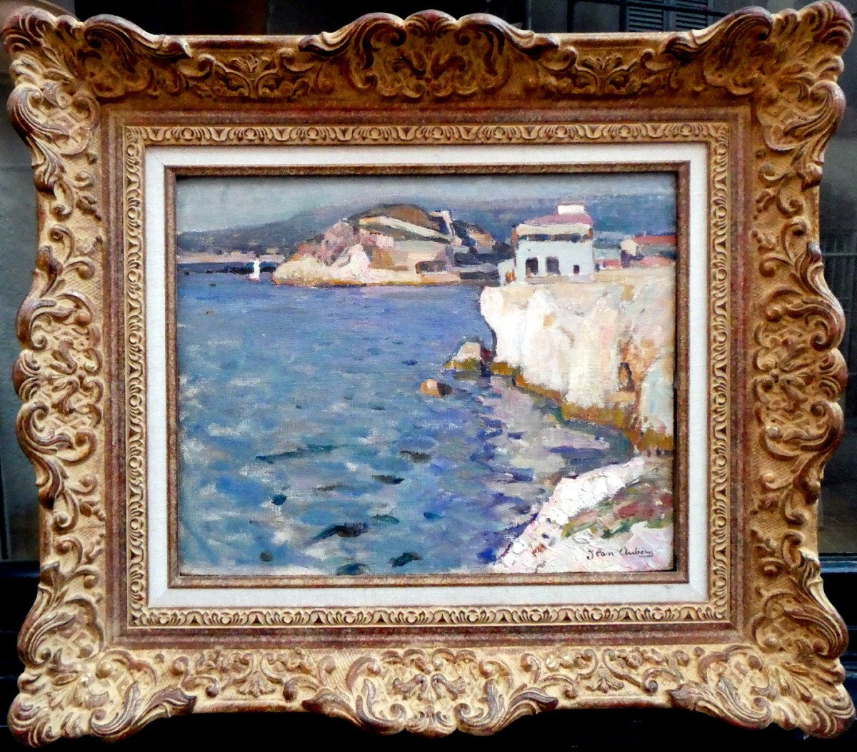 Jean Aubery (1880-1952)  Marseille, La Corniche Et l'Hotel Peron -photo-7