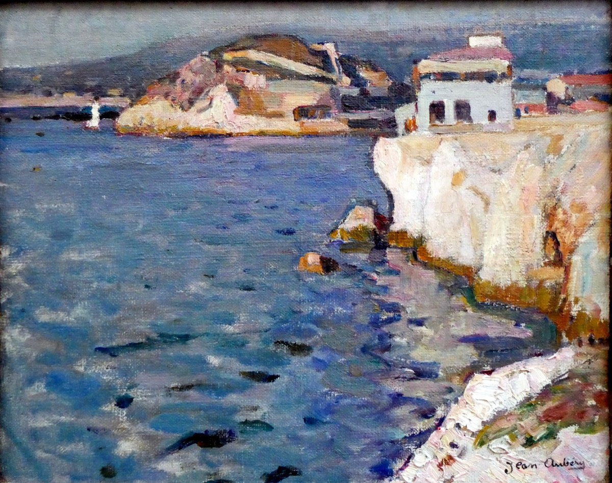 Jean Aubery (1880-1952)  Marseille, La Corniche Et l'Hotel Peron 