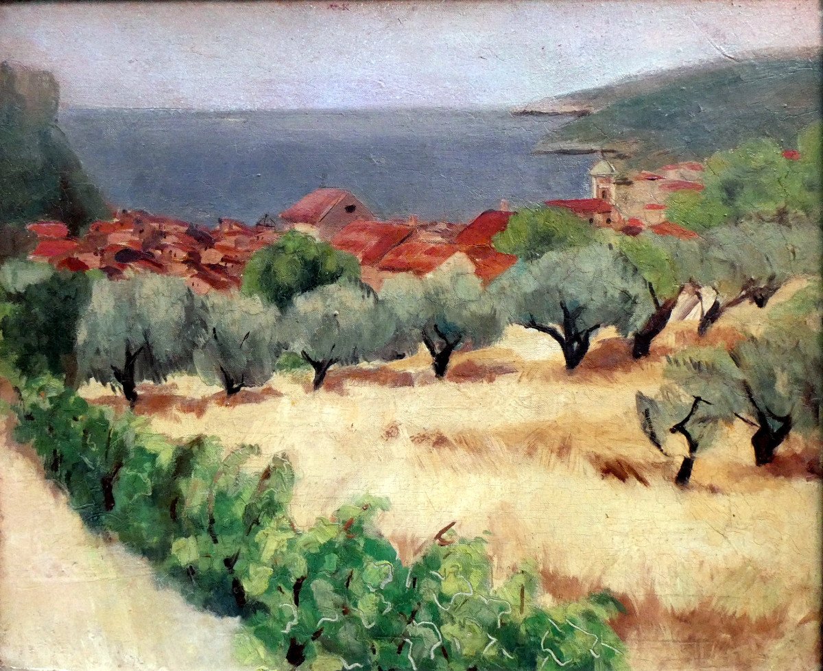 Maryvonne Méheut (1908-1992) Cassis, Vue Plongeante Sur La Rade-photo-4