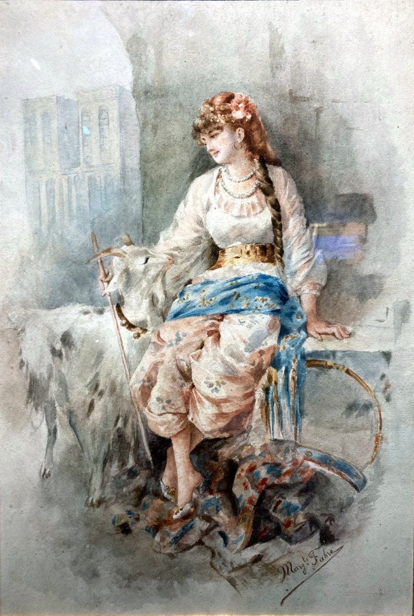 Marguerite Fabre (19th Century) Esméralda And Her Goat - Notre Dame De Paris-photo-5