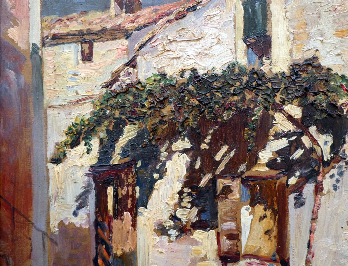 Joseph Hurard (1887-1956) Sunny Provençal Alley-photo-3