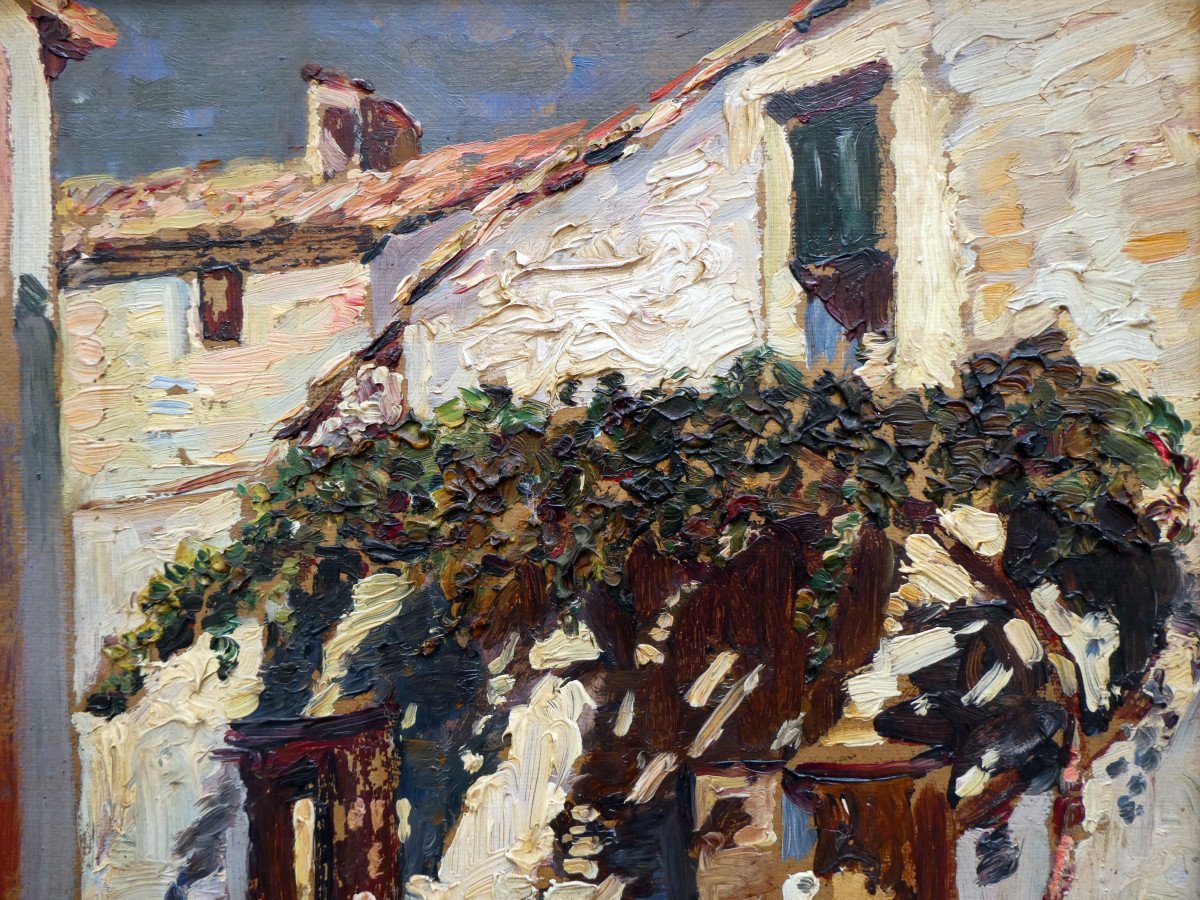 Joseph Hurard (1887-1956) Ruelle Provençale Ensoleillée -photo-4