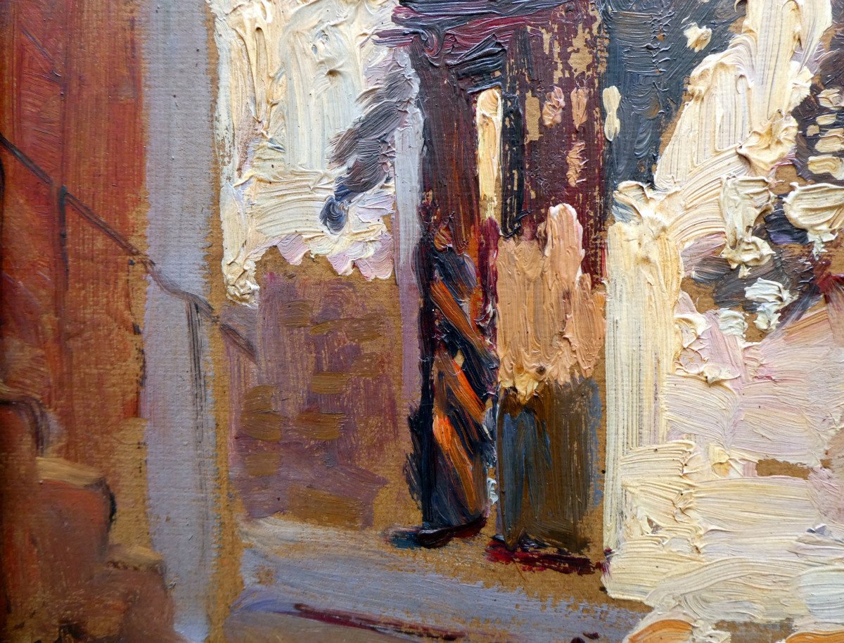Joseph Hurard (1887-1956) Ruelle Provençale Ensoleillée -photo-1