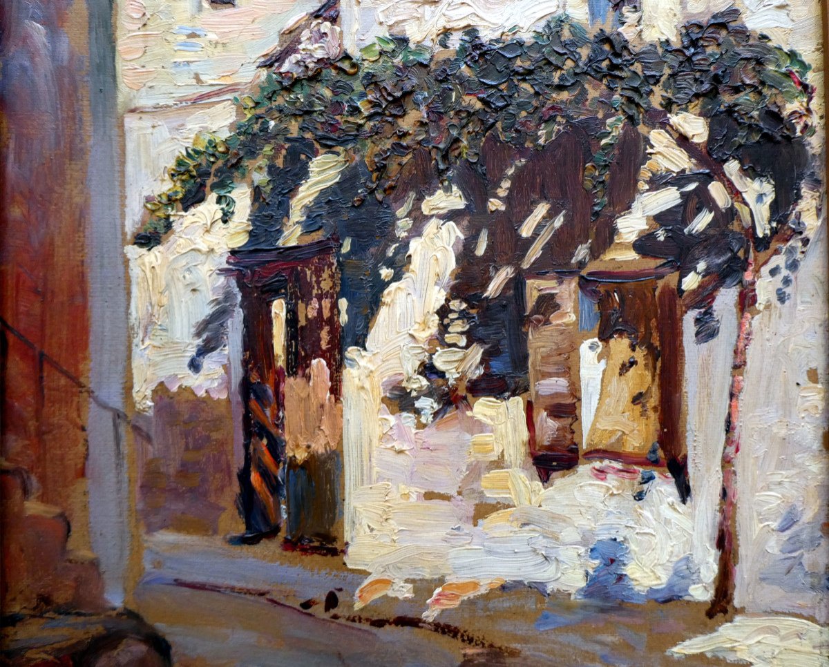 Joseph Hurard (1887-1956) Ruelle Provençale Ensoleillée -photo-4