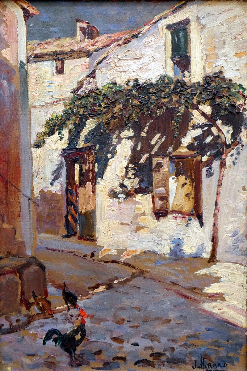 Joseph Hurard (1887-1956) Sunny Provençal Alley-photo-6