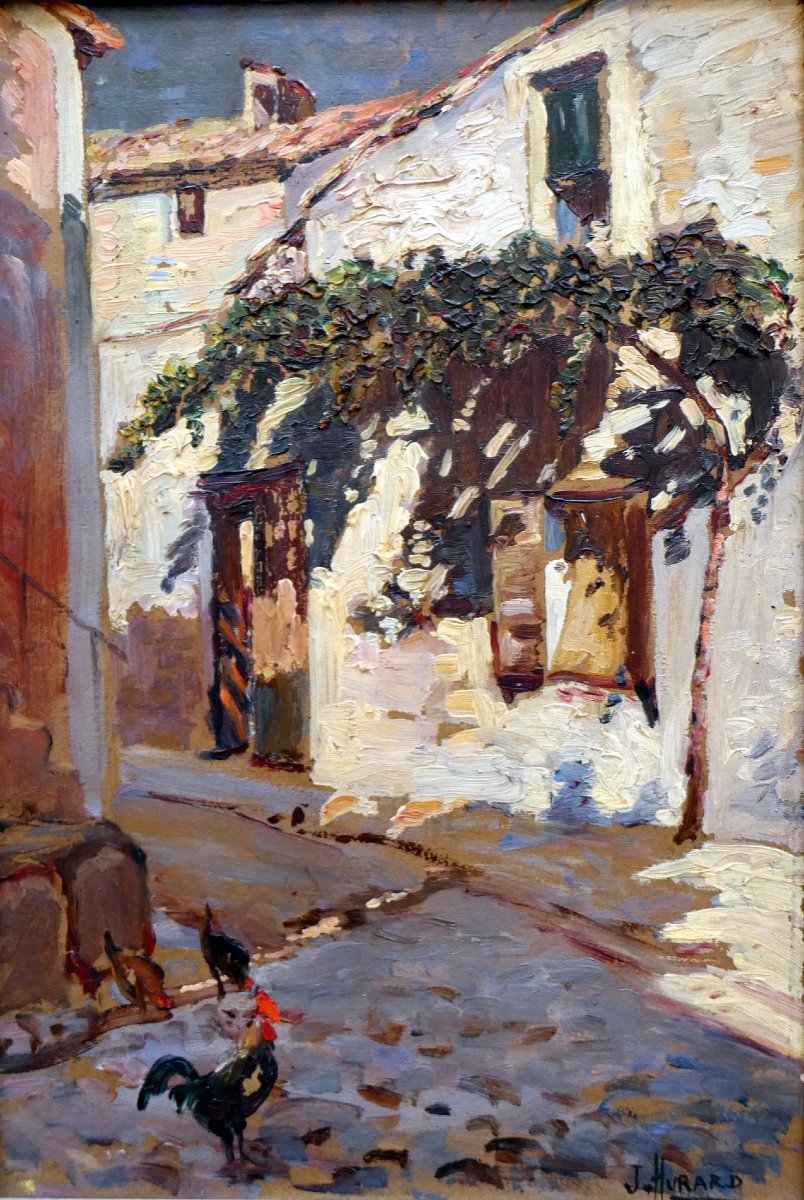 Joseph Hurard (1887-1956) Sunny Provençal Alley