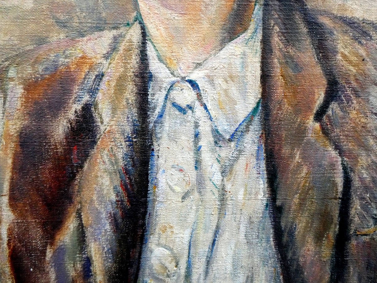 Augustin Carrera (1870-1952) Portrait De Femme-photo-2