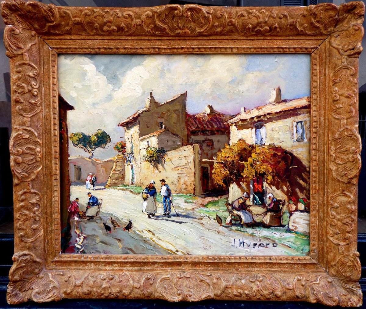 Joseph Hurard (1887-1956) The Rue Des Peintres In Villeneuve Lez Avignon-photo-2