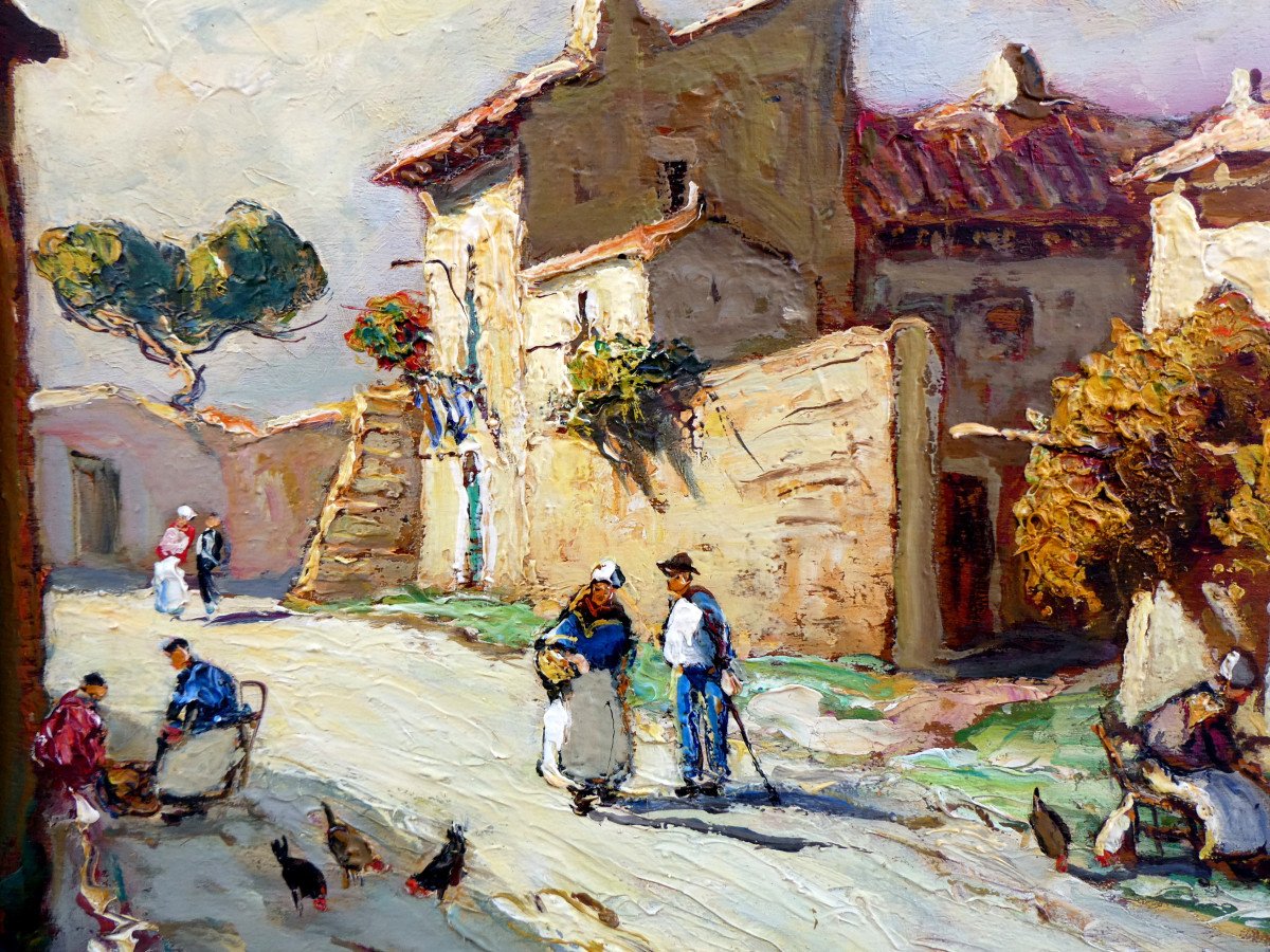 Joseph Hurard (1887-1956) The Rue Des Peintres In Villeneuve Lez Avignon-photo-4