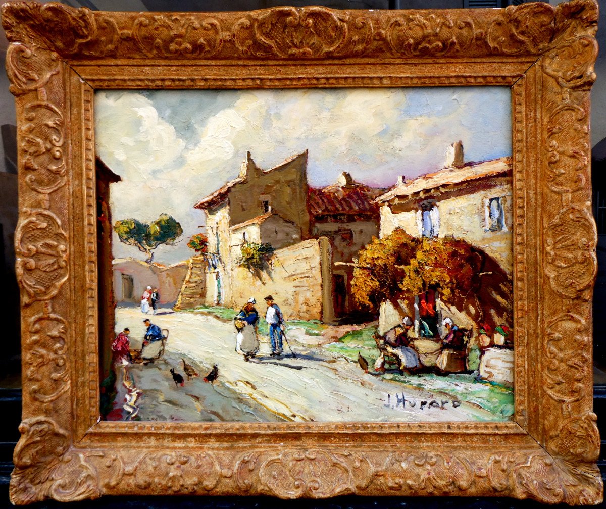 Joseph Hurard (1887-1956) The Rue Des Peintres In Villeneuve Lez Avignon-photo-6