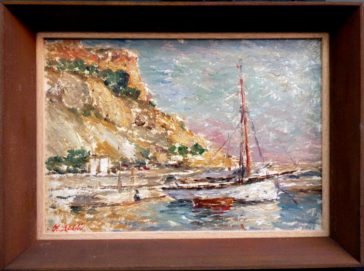 Horace Richebé (1871-1958) Tartane Dans Le Port De Cassis-photo-6