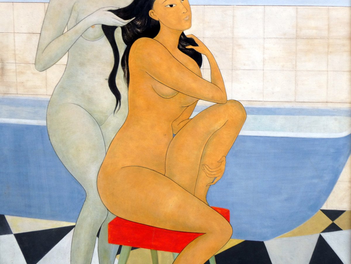 Kayo Yamaguchi (1899-1984) Japanese Women In The Bath-photo-1