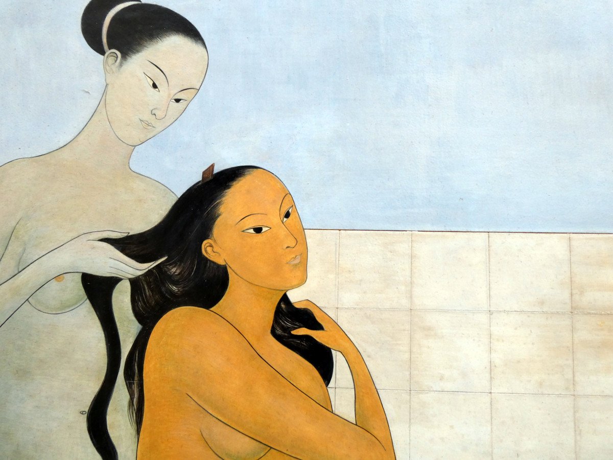 Kayo Yamaguchi (1899-1984) Japanese Women In The Bath-photo-2