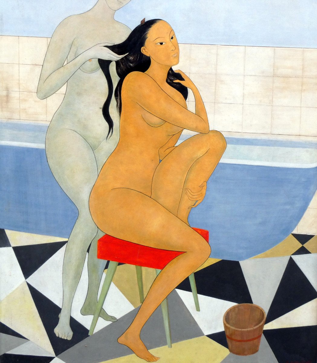 Kayo Yamaguchi (1899-1984) Japanese Women In The Bath-photo-3