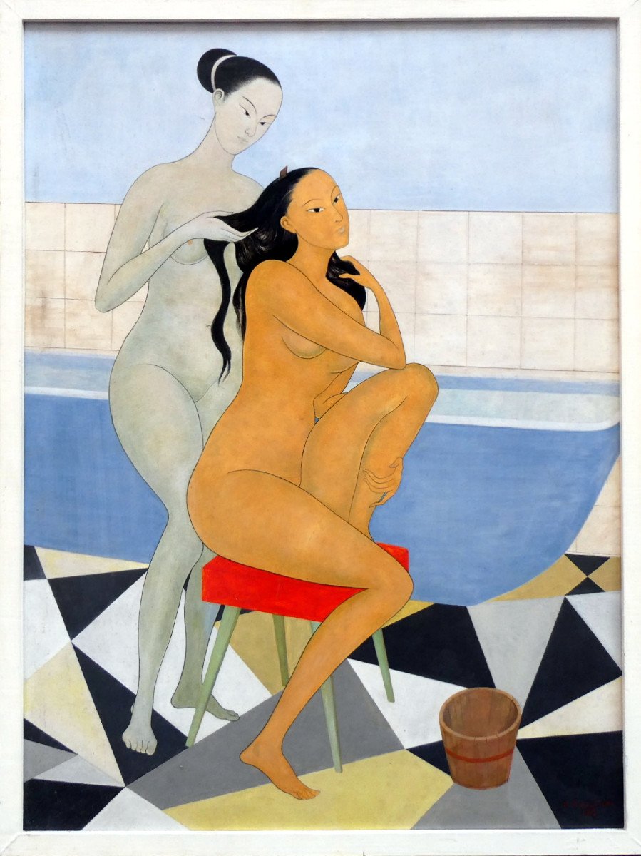 Kayo Yamaguchi (1899-1984) Japanese Women In The Bath-photo-5