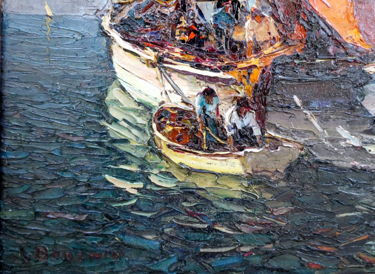 Louis Bonamici (1878-1966) Departure For Fishing-photo-2