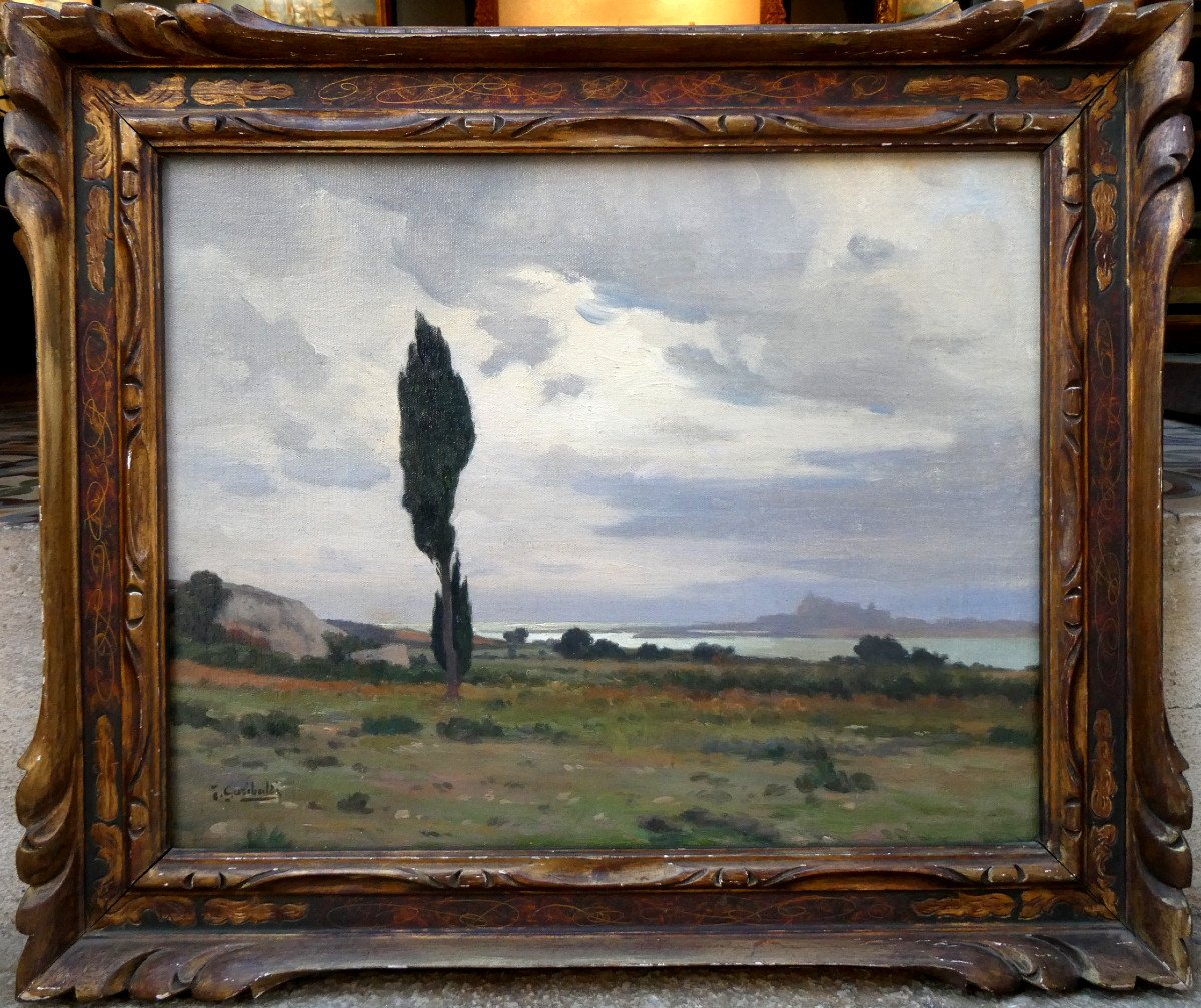 Joseph Garibaldi (1863-1941)  Paysage à Fos Sur Mer-photo-4