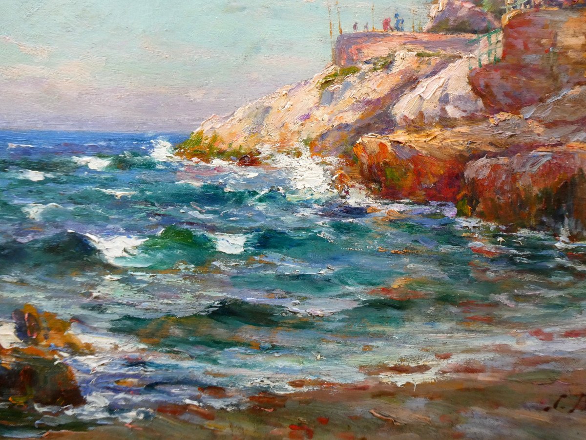 Jules Brunetaut (1871-1957) Fisherman's Hut On The Corniche In Marseille-photo-4