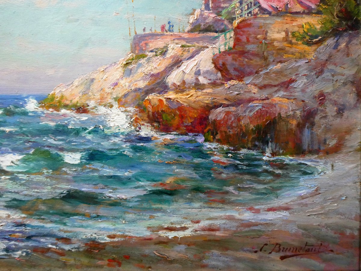 Jules Brunetaut (1871-1957) Fisherman's Hut On The Corniche In Marseille-photo-5