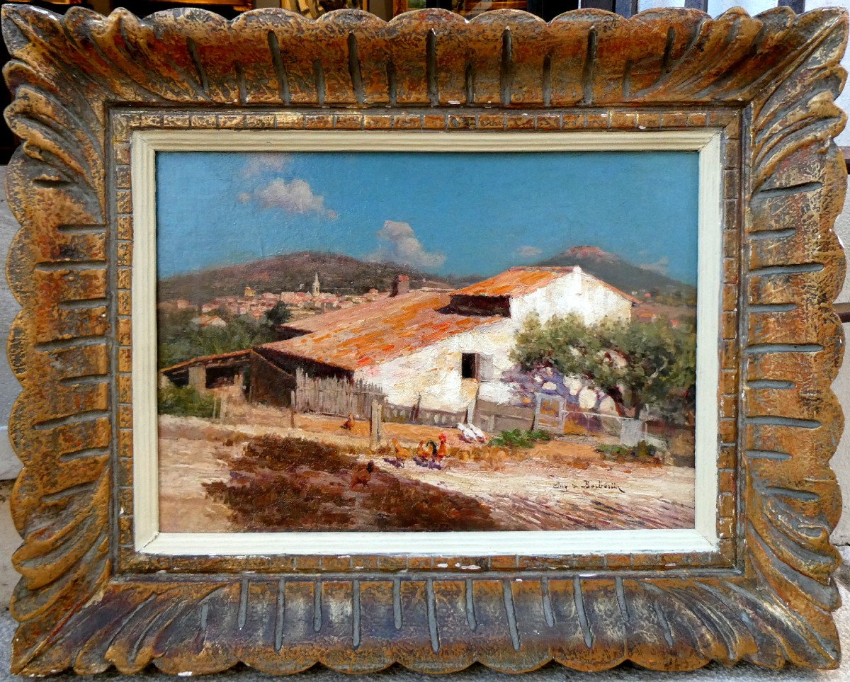 Eugène De Barbériis (1851-1937) The Old Farm In A Village In The Var-photo-2