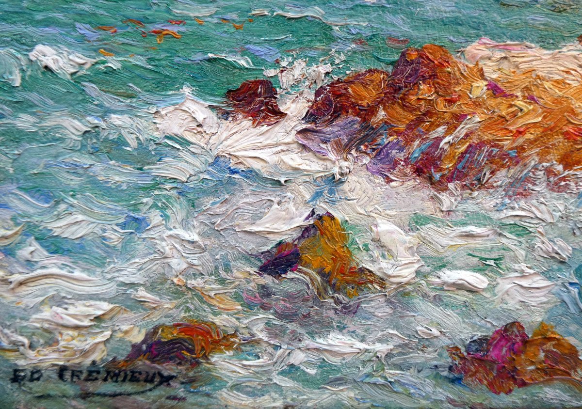 Edouard Cremieux (1856-199) Cabin On The Corniche And The Anse Des Catalans In Marseille-photo-3