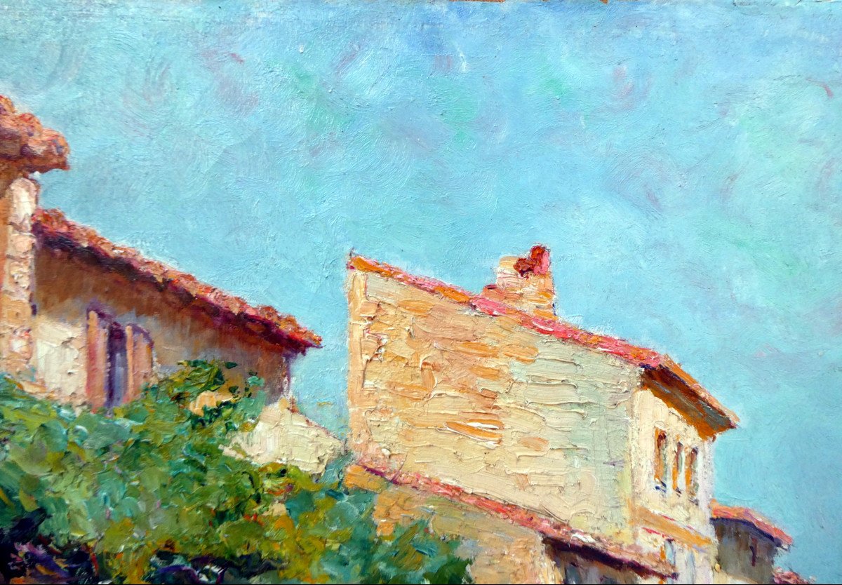 Eugène Marius Yvan (xixe-xxe) Rue Provençale Ensoleillée-photo-4