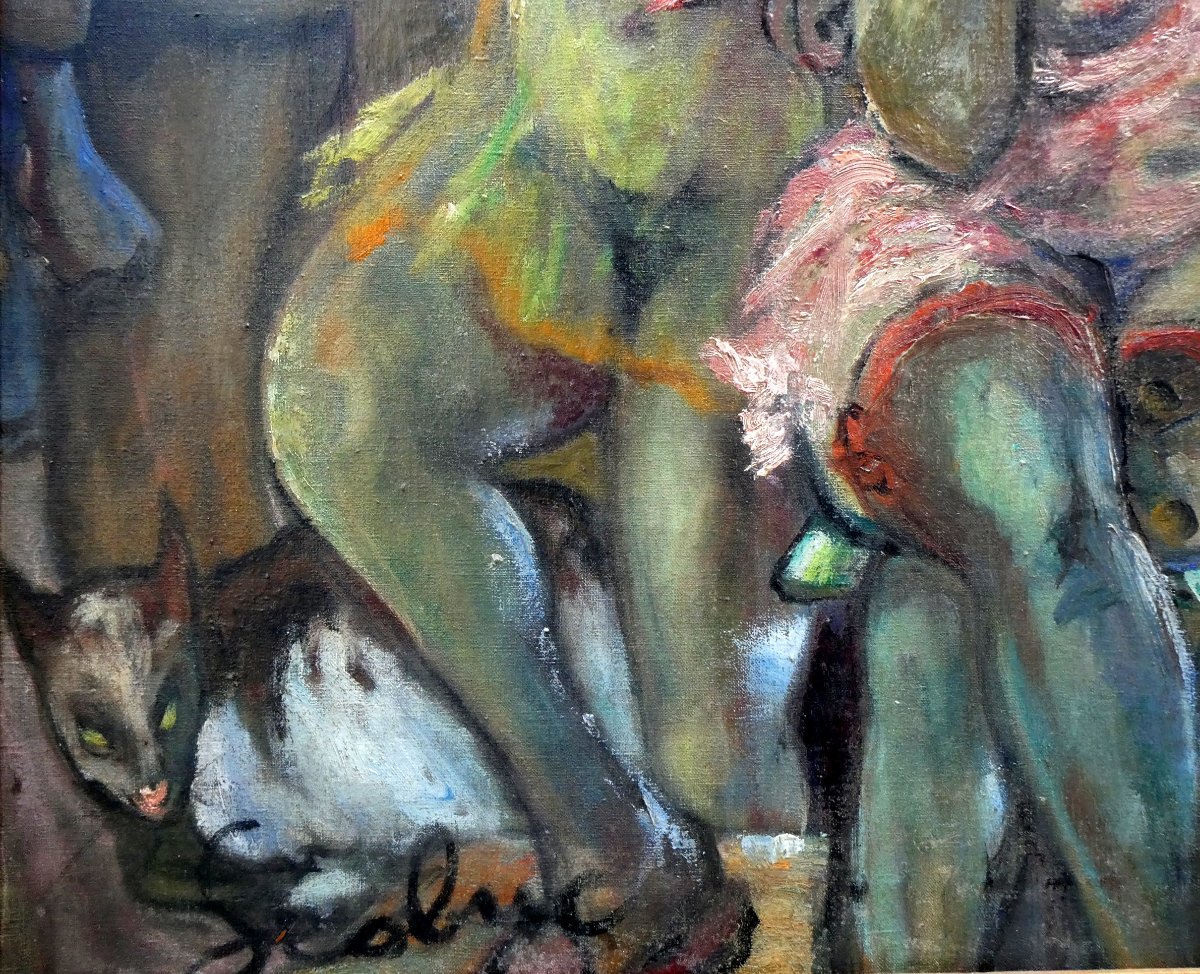Géoluc (louis Clément Anglès) Born In 1894 - The Prostitutes In Front Of The Hotel-photo-3