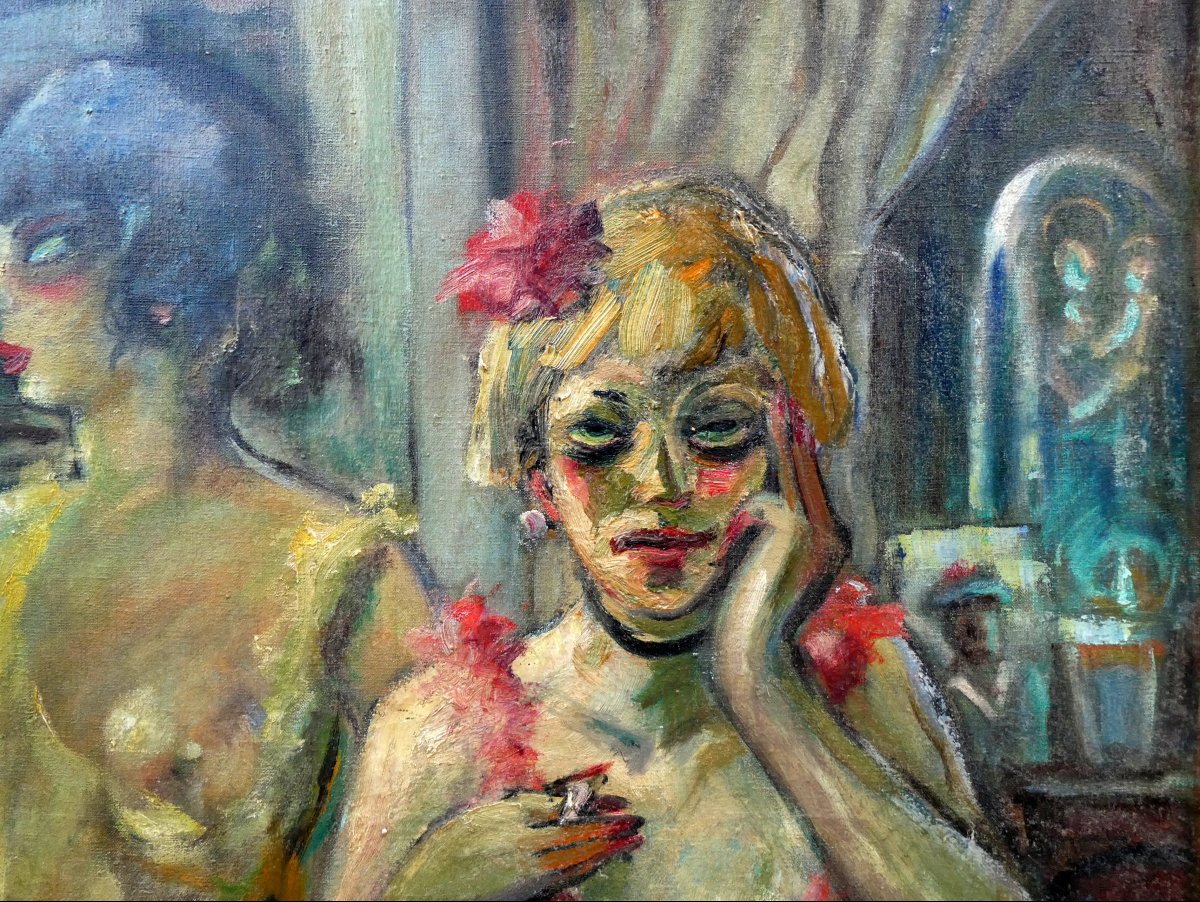 Géoluc (louis Clément Anglès) Born In 1894 - The Prostitutes In Front Of The Hotel-photo-1