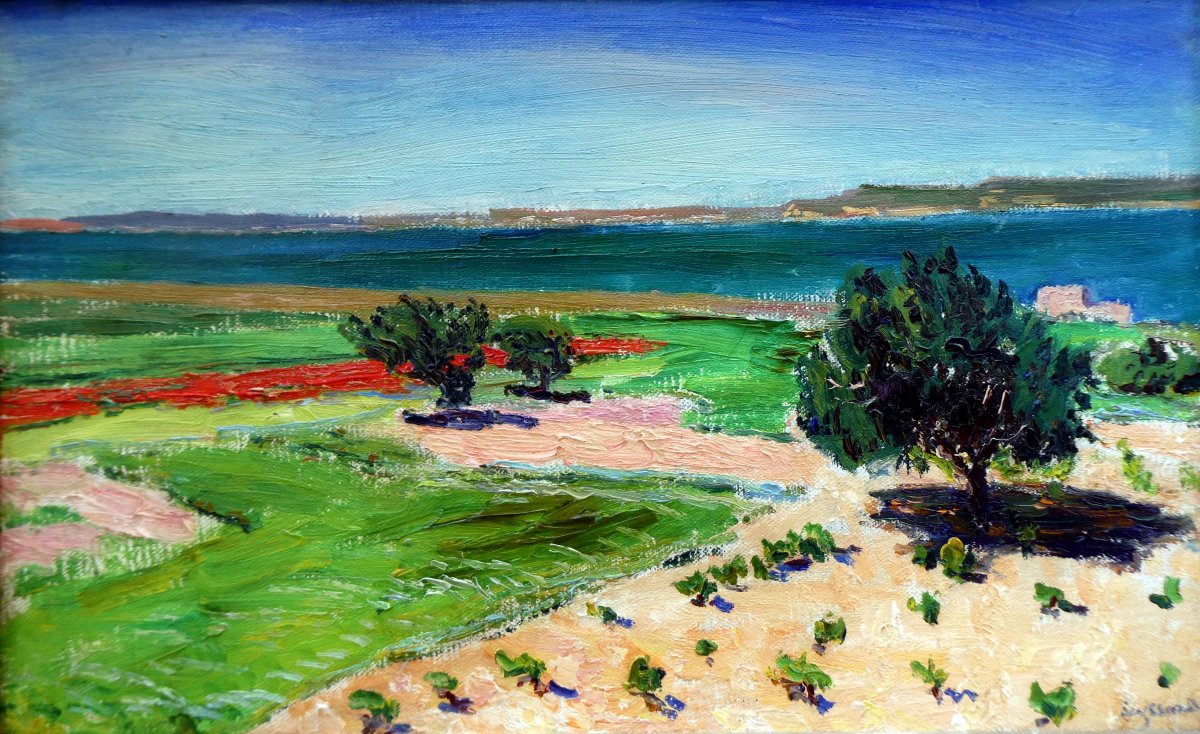 René Seyssaud (1867-1952) Landscape With Poppies -photo-5
