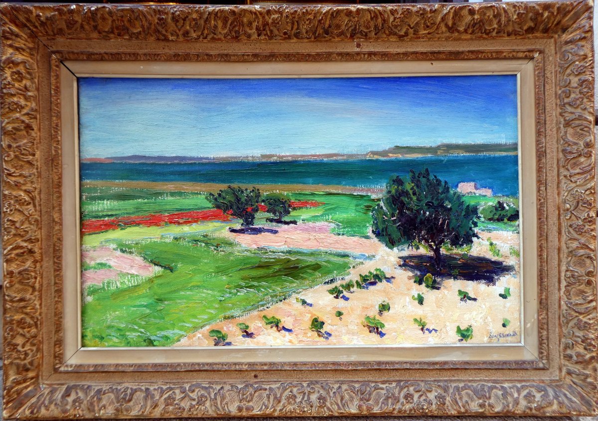 René Seyssaud (1867-1952) Landscape With Poppies -photo-6