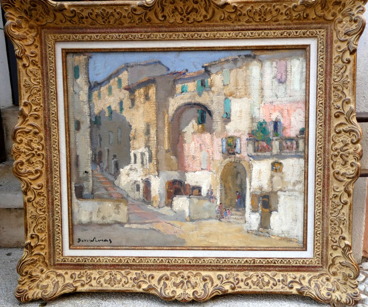 Louis Marie Désiré Lucas (1869-1949) Village Street -photo-2