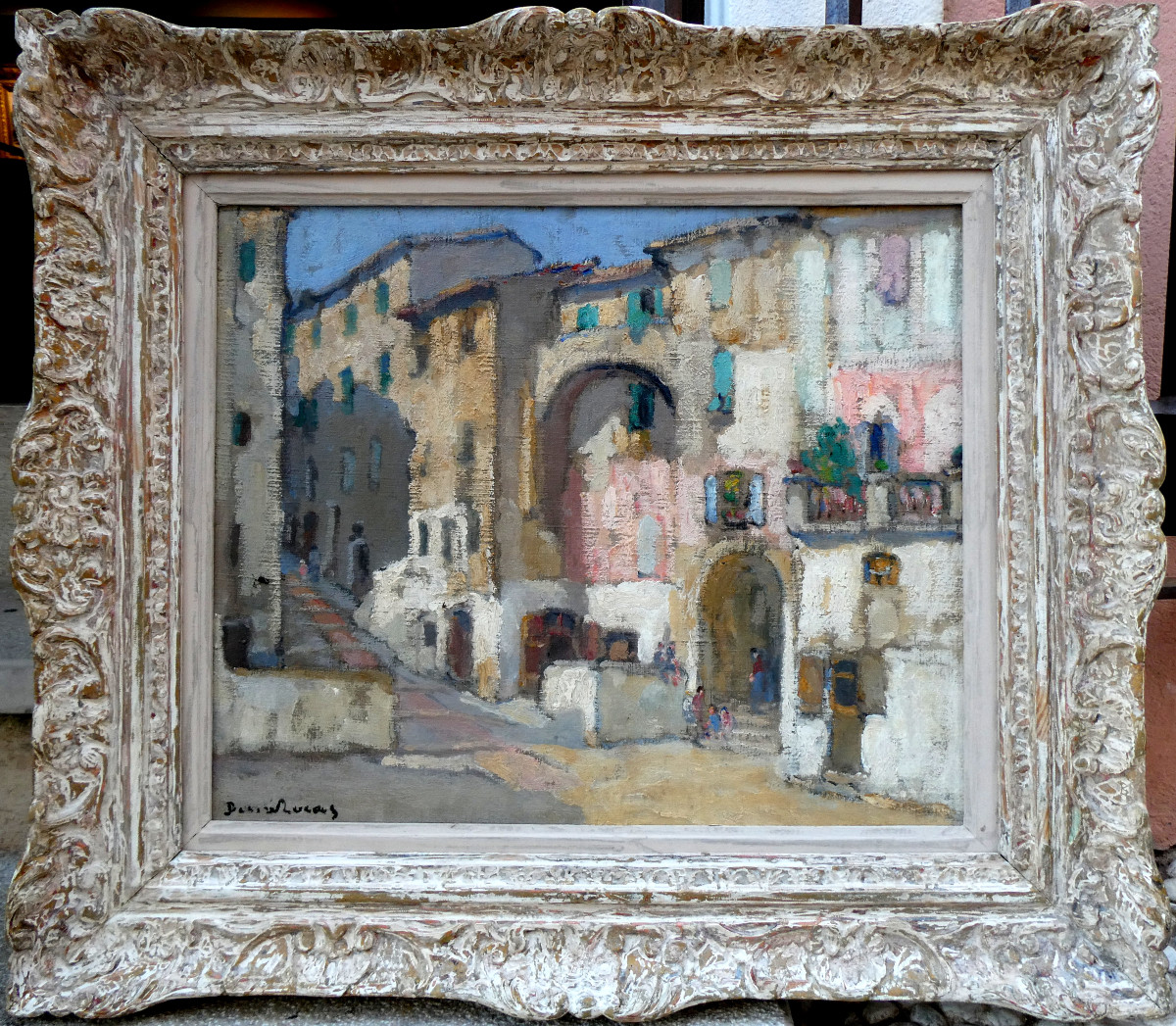 Louis Marie Désiré Lucas (1869-1949) Rue de village -photo-2