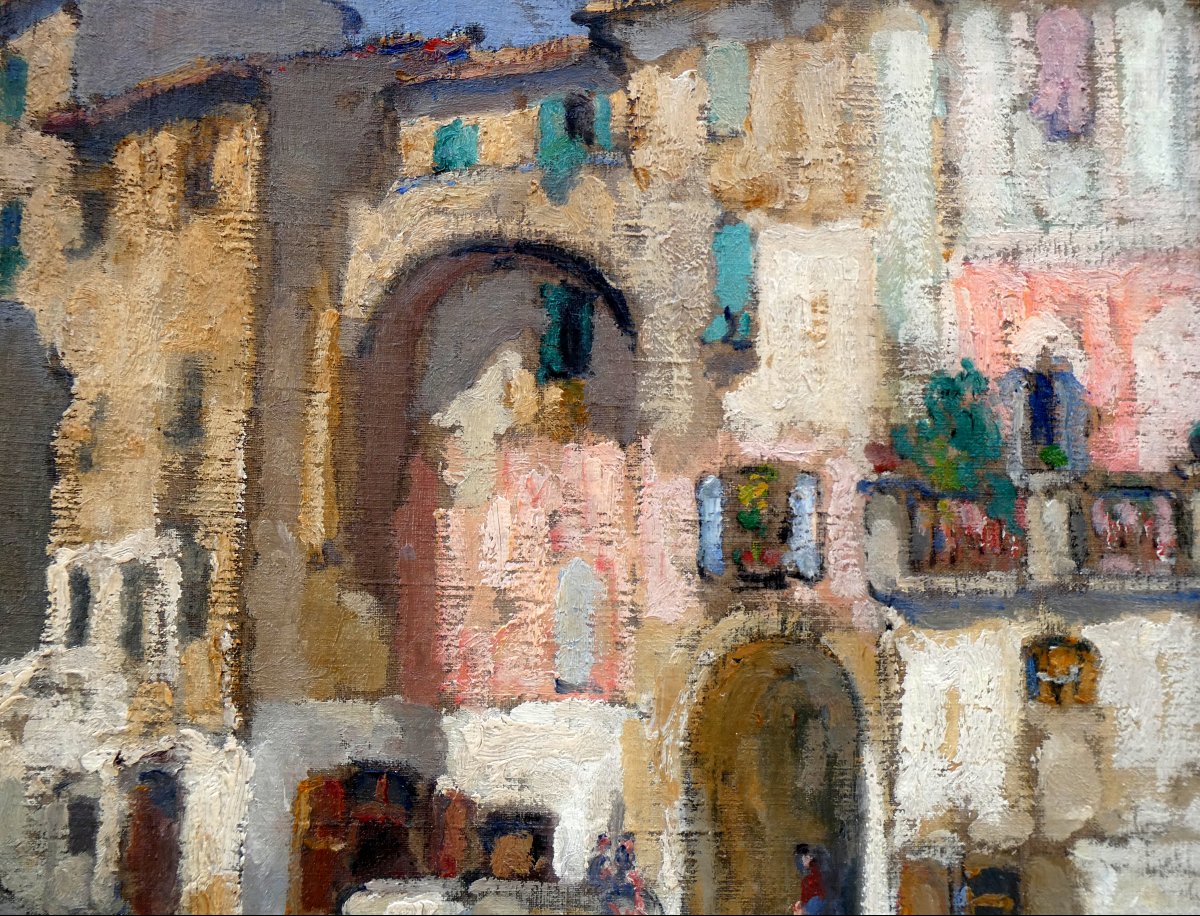 Louis Marie Désiré Lucas (1869-1949) Village Street -photo-1
