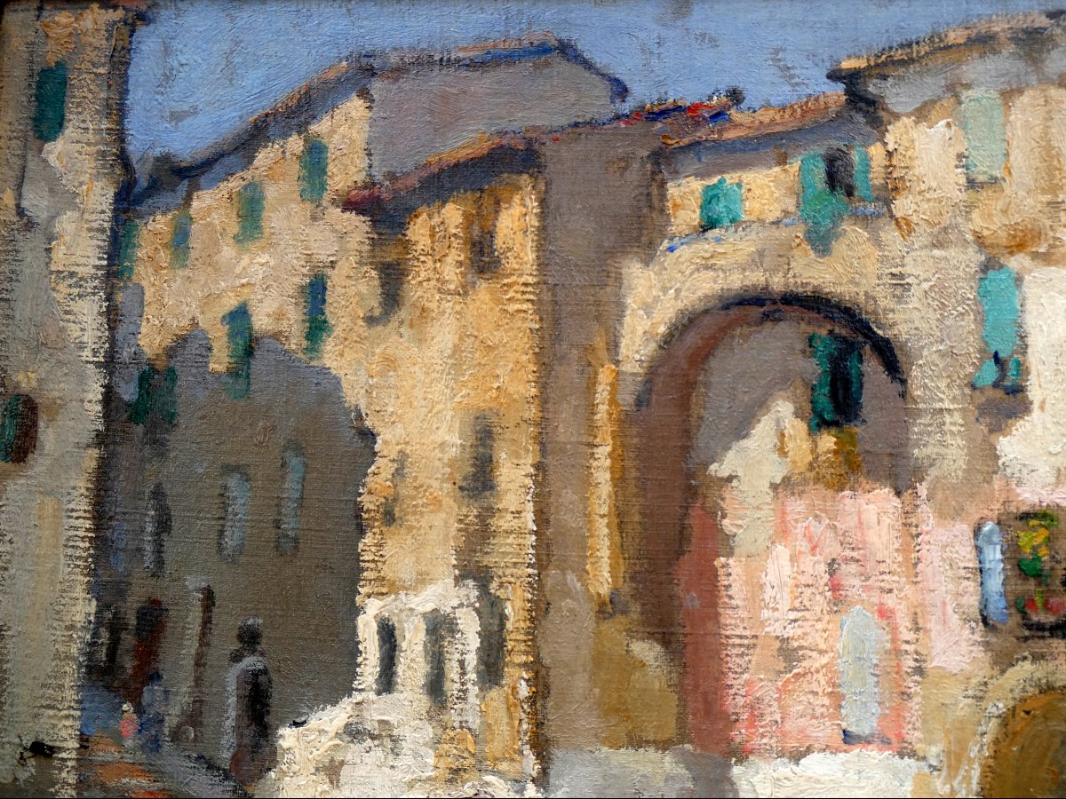 Louis Marie Désiré Lucas (1869-1949) Village Street -photo-2