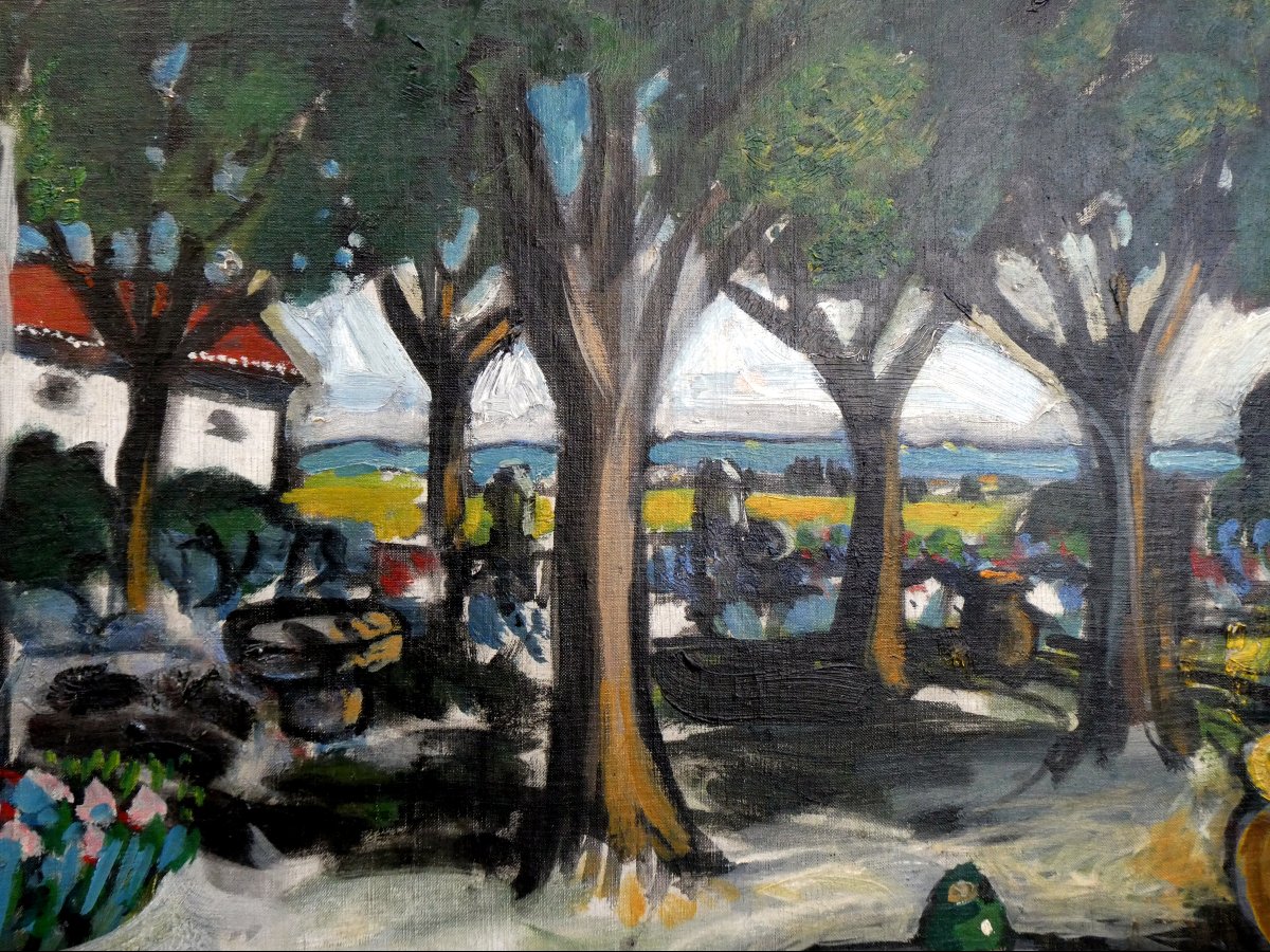 Auguste Chabaud (1882-1955) The Irises Of Mas De Martin In Graveson-photo-4